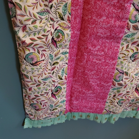 Spring retto cotton apron pastel pink green with snail pattern 🐌 - Picture 3 of 5